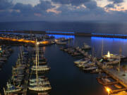 Herzliya Marina Towers - marina at night
